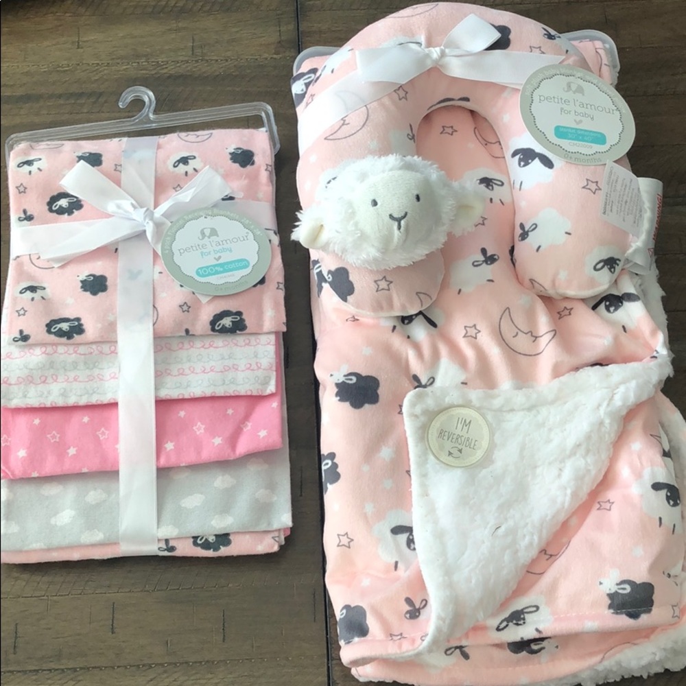 Adorable blanket & receiving blankets